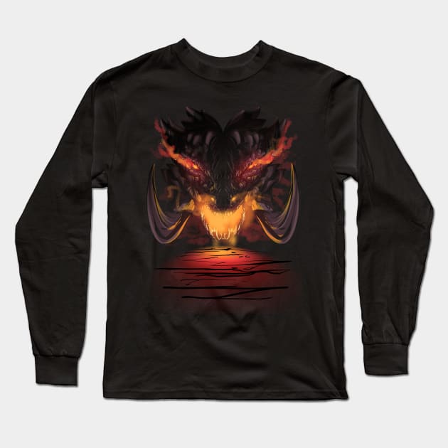 dragon Long Sleeve T-Shirt by artofkaan